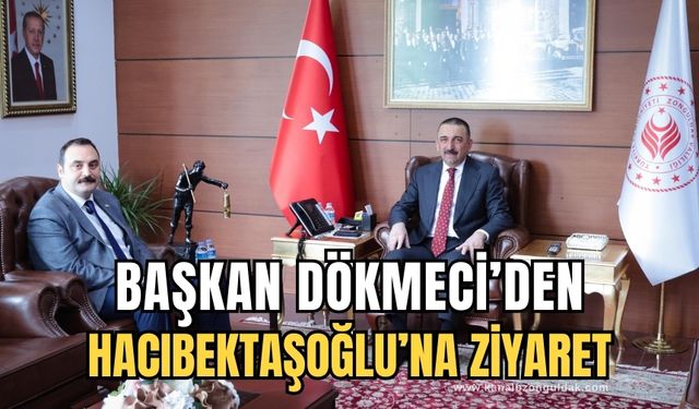 Kozlu Belediye Başkanı Dökmeci'den Vali Hacıbektaşoğlu'na ziyaret