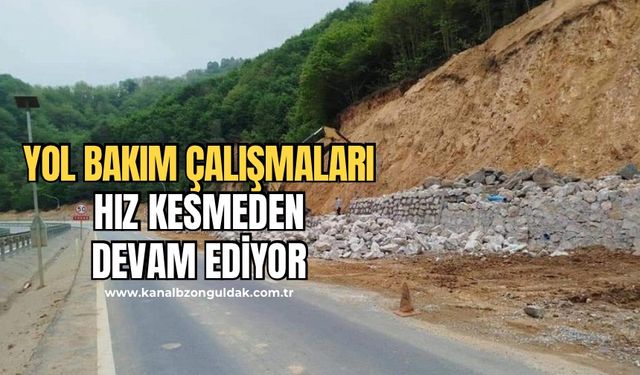 Karayolunda çalışmalar devam ediyor