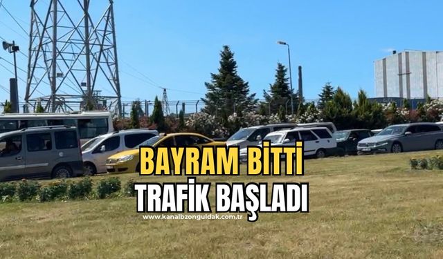 Bayram bitti! Dönüş yolunda araçlar kuyruk oluşturdu