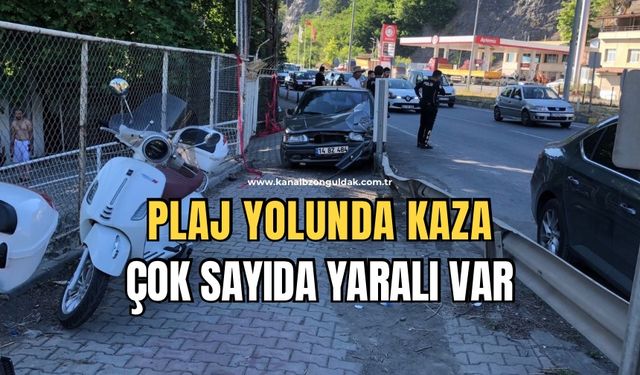 Ereğli-Alaplı yolunda kaza! Yaralılar var