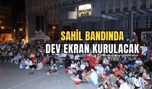 Türkiye-Çekya maçı için sahil bandına dev ekran kurulacak!