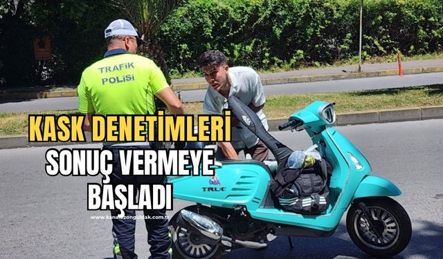 Ereğli'de yapılan kask kullanımı uygulamaları sonuç vermeye başladı