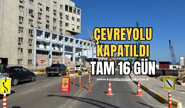 Dere islahı çalışmasında yol kapatıldı