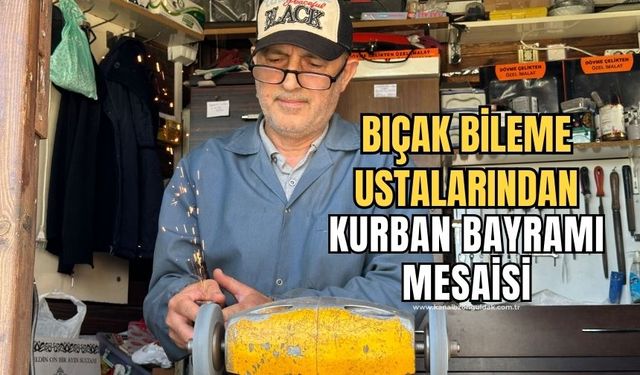 Kurban Bayramı öncesinde bıçak bileme ustalarında yoğun mesai