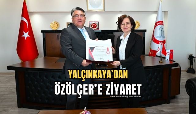 YÖKAK ve MÜDEK Değerlendiricisi Yalçınkaya’dan Rektör Özölçer’e ziyaret