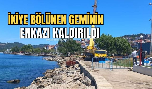 İki bölünen Pallada gemisinin enkazı kaldırıldı!