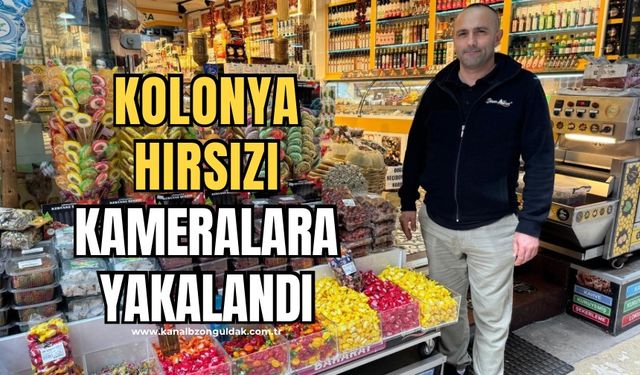 Yaşlı kadının kolonya hırsızlığı güvenlik kamerasında