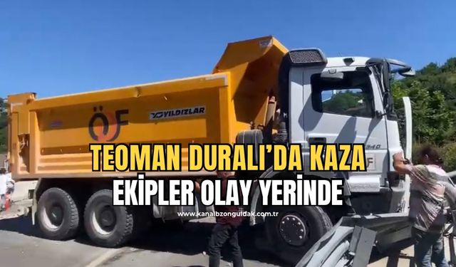 Teoman Duralı tünellerinde kaza! Ekipler olay yerinde