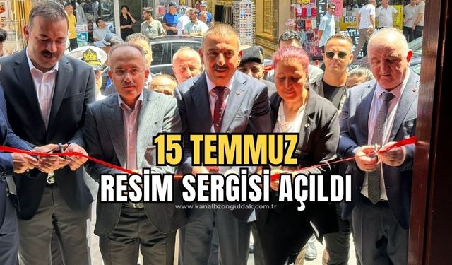 Darbe girişiminin 8'inci yıl dönümünde resim sergisi açıldı