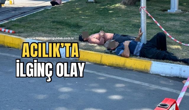 Yerde yatan şahısları gören vatandaşlar şaşkına döndü