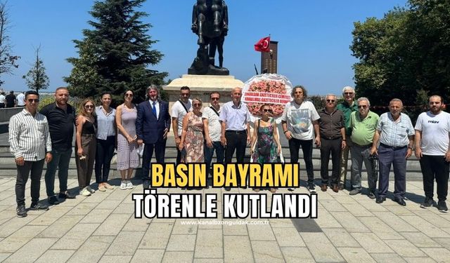 Zonguldak’ta 24 Temmuz Basın Bayramı törenle kutlandı