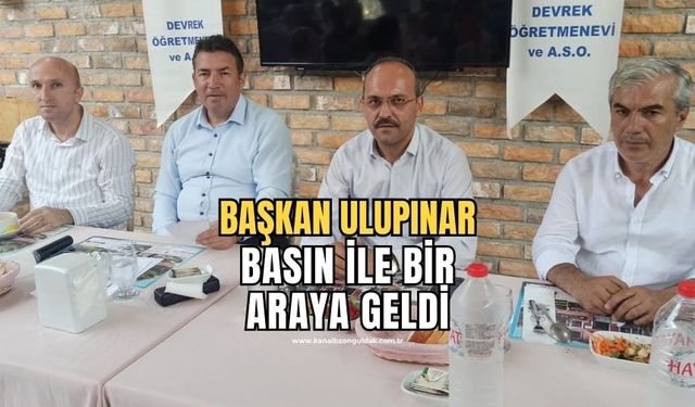 Başkanı Ulupınar Devrek'te basın mensupları ile bir araya geldi