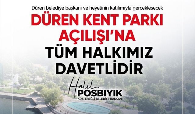 Düren Kent Parkı açılıyor