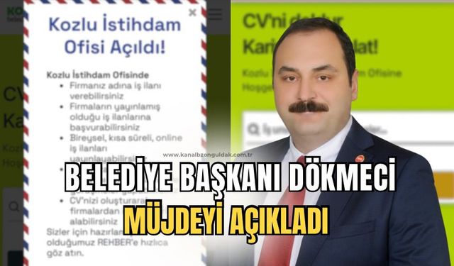 Başkan Altuğ Dökmeci'den bir ilk: Kozlu İstihdam Ofisi hizmete açıldı