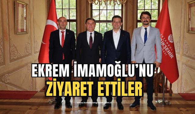 Ekrem İmamoğlu’nu ziyaret ettiler: İmamoğlu Zonguldak’a selam gönderdi