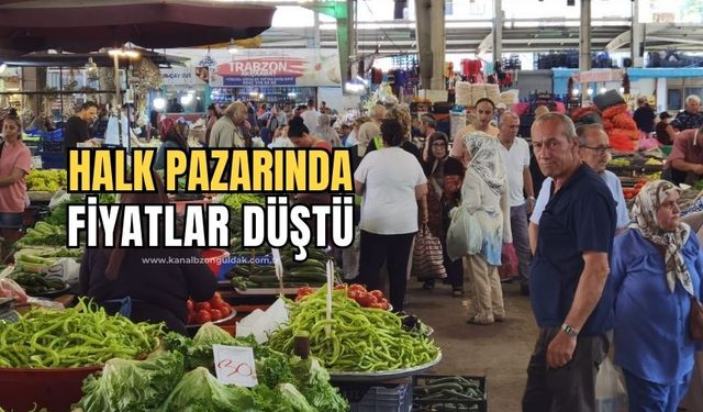 Halk pazarında fiyatlar normale döndü