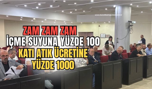 Zonguldak’ta İçme suyuna yüzde 100 zam geldi!