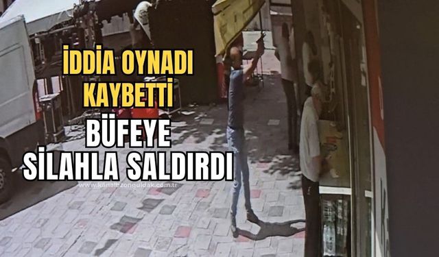 iddiada kaybetti! Büfeye ateş açtı