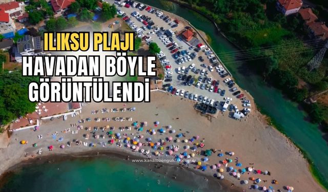 Ilıksu Plajının havadan görüntüsü görenleri büyüledi!