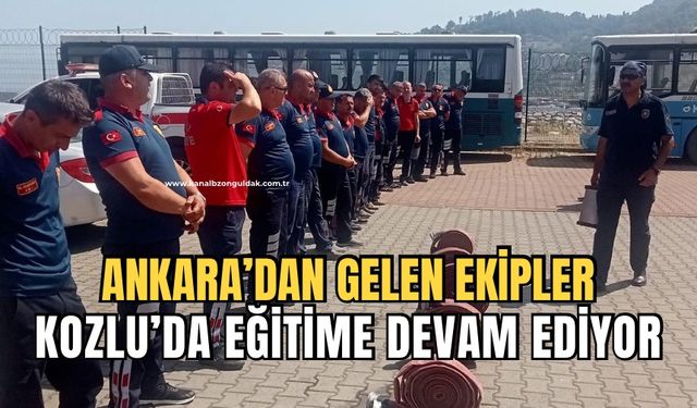 Ankara’dan gelen itfaiye ekipleri Kozlu’da eğitim verdi!