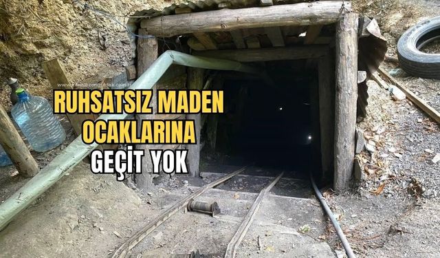 Zonguldak'ta ruhsatsız işletilen maden ocakları kapatıldı