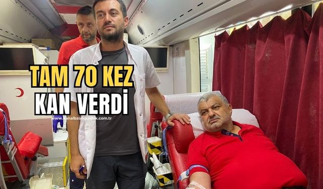 Zonguldak’ın gururu oldular… Biri 70 kez diğeri 50 kez kan verdi!