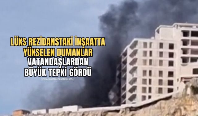 İnşaattan çıkan dumanları görenler şaşkına döndü