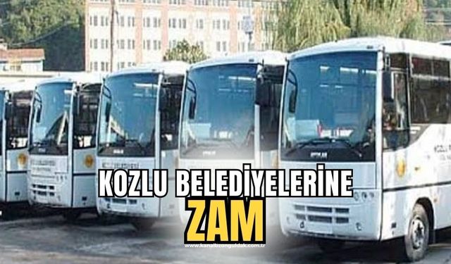 Bir zamda Kozlu belediyelerine işte yeni tarife!