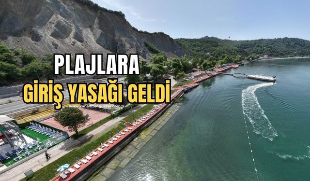 Ereğli Belediye plajlarında dalga nedeniyle denize giriş durduruldu