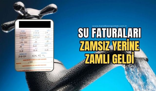 Belediye hem suya zam yaptı hemde zammı geçmiş faturalara yansıttı!