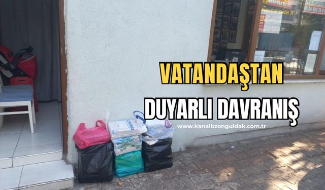 Etkinliği duyan vatandaş erken saatlerde kapıya geldi