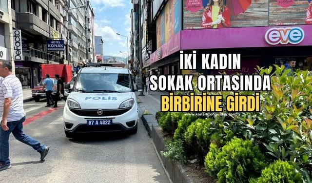 Toptancılar sokağında İki kadın arasında başörtü kavgası çıktı