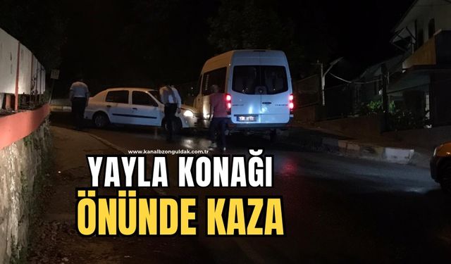 Yayla konağı önünde kaza: Kafa kafaya çarpıştılar