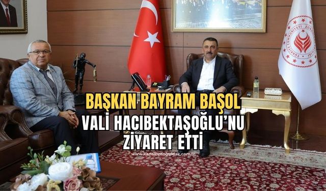 Ormanlı Belediye Başkanı Bayram Başol Vali Osman Hacıbektaşoğlu'nu ziyaret etti