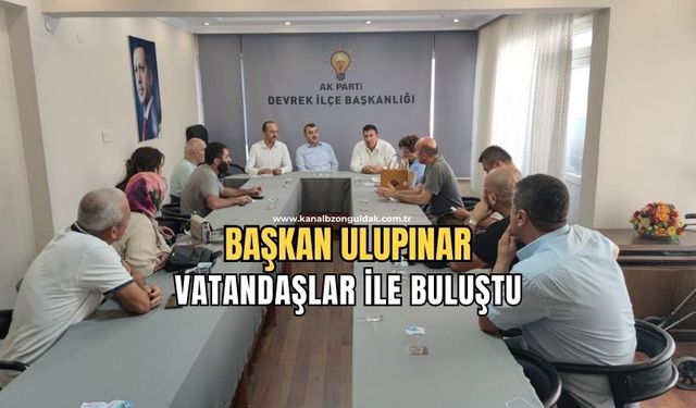 Belediye Başkanı Özcan Ulupınar vatandaşlar ile buluştu