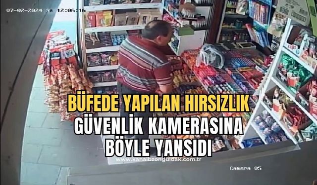 Büfe sahibinin dikkati, hırsızlığı ele verdi