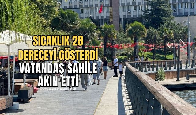 Güzel havayı gören sahile koştu