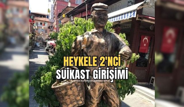 Simitçi Heykeli'ne ikinci kez saldırı