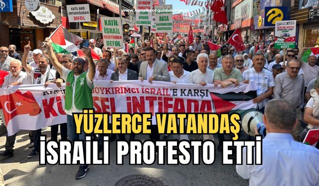 Zonguldak Gazze’ye destek için yürüdü