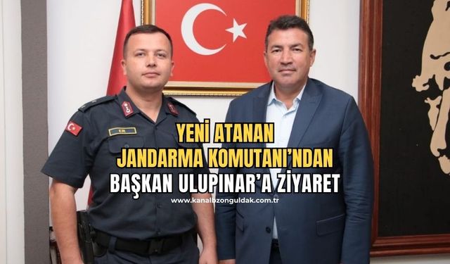 İlçe Jandarma Komutanı İbrahim Er'den Başkan Ulupınar'a ziyaret