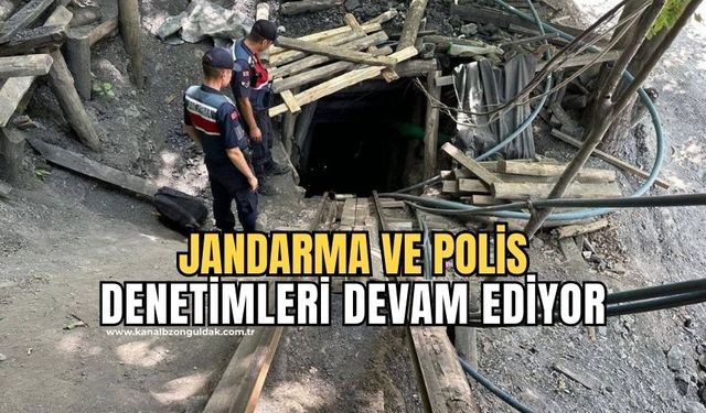 Zonguldak'ta jandarma ve  polisin  denetimleri  sürüyor