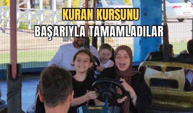 Kuran kursunu başarıyla tamamlayan öğrenciler lunaparkta doyasıya eğlendi