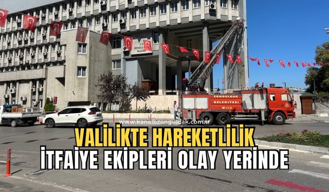 Valilik binasında hareketli dakikalar