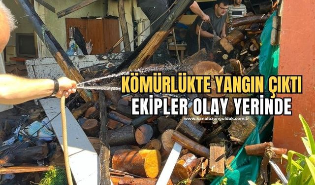 Kömürlük yangını paniğe neden oldu