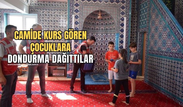 Gazipaşa yardımlaşma ve dayanışma derneği çocuklara dondurma dağıttı