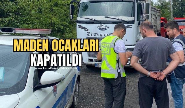 Ekipler tarafından yapılan denetimlerde 8 maden ocağı kapatıldı