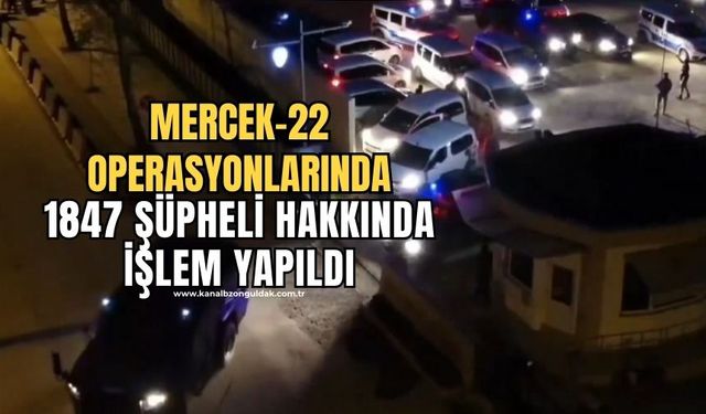 Mercek-22 operasyonlarında çok sayıda ruhsatsız silah ele geçirildi