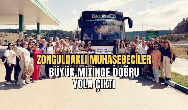 Muhasebeciler ve Mali Müşavirler mitinge doğru yola çıktı