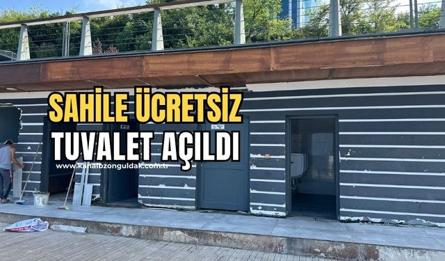 Belediye sahil bandına yeni tuvalet açtı