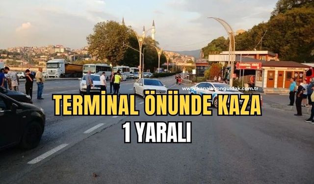 Motosiklet ve otomobil çarpıştı: 1 kişi hafif yaralı